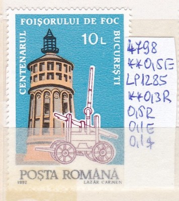 1992 Foișorul de foc LP 1285 MNH Pret 0,5+1 Lei foto