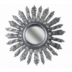 Oglinda din cristal cu rama argintie soare CAT234