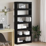 vidaXL Cabinet de cărți/Separator de cameră negru 80x30x198 cm