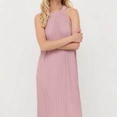 Max Mara Leisure rochie culoarea roz, mini, drept