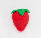 Stimulator Strawberry Emojibator, 16 Moduri Stimulatore, Silicon, USB, Rosu/Verde