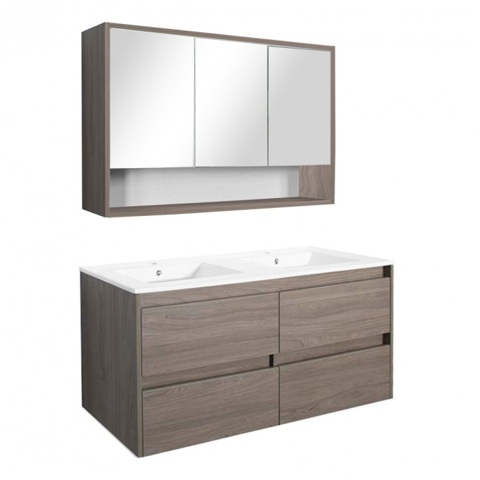 Mobilier complet de baie Porto 120 &icirc;n culoarea ulmului Rauna