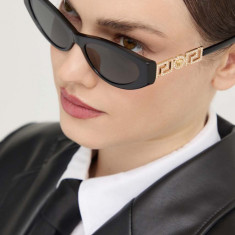 Versace ochelari de soare femei, culoarea negru, 0VE4470B