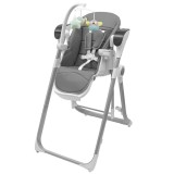 Scaun de masa si leagan 2 in 1 New Baby Smart, Grey, 5 viteze, 4 pozitii, telecomanda, 0-36 luni