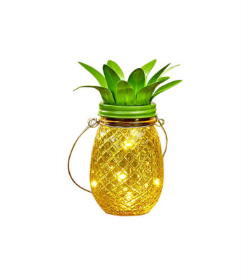 Lampa Solara cu Led, model ananas, dimensiuni 12.5 x 18.5 cm foto