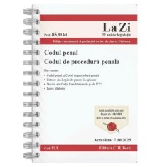 Codul penal. Codul de procedura penala. Actualizat la 07. 10. 2025 - Aurel Ciobanu