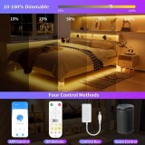Cumpara ieftin Banda LED COB Smart OULARA, 10M, 3200 LED-uri, 24V, 2700K Alb Cald, Reglabila, WiFi, Alexa, Google
