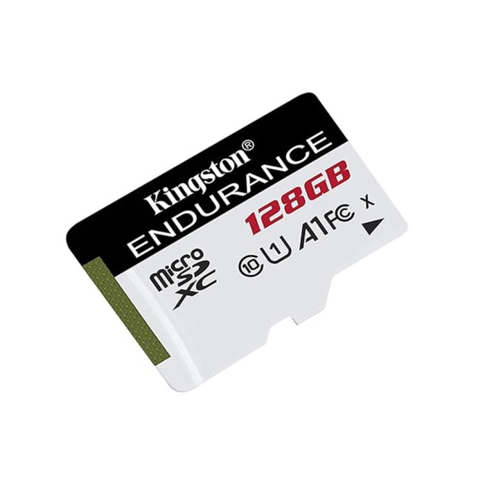 Kingston - Memory Card Endurance (SDCE/128GB) - MicroSDXC, 128GB, Class 10 / UHS-1 U3 - Black / White