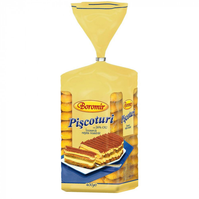 Piscoturi Boromir, 400 g, Piscoturi Prajituri, Piscoturi Ambalate, Piscoturi Tiramisu, Piscoturi Deserturi, Piscoturi cu Ou, Piscoturi pentru Prajitur