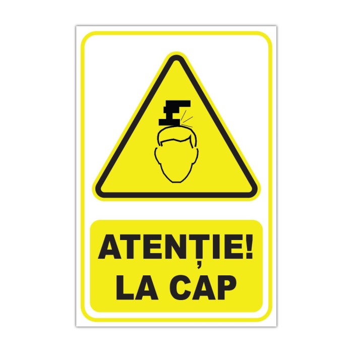 Indicator avertizare &bdquo;Atenție! La cap&rdquo;