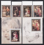 Centrafricana 1984 - Picturi de Rubens, Serie NDT + 2 Colite DE LUX NDT, F.RARE, PA, MNH