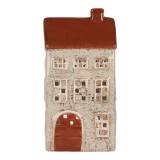 Cumpara ieftin Candela Casuta Craciun ceramica bej rosie 12x8x24 cm