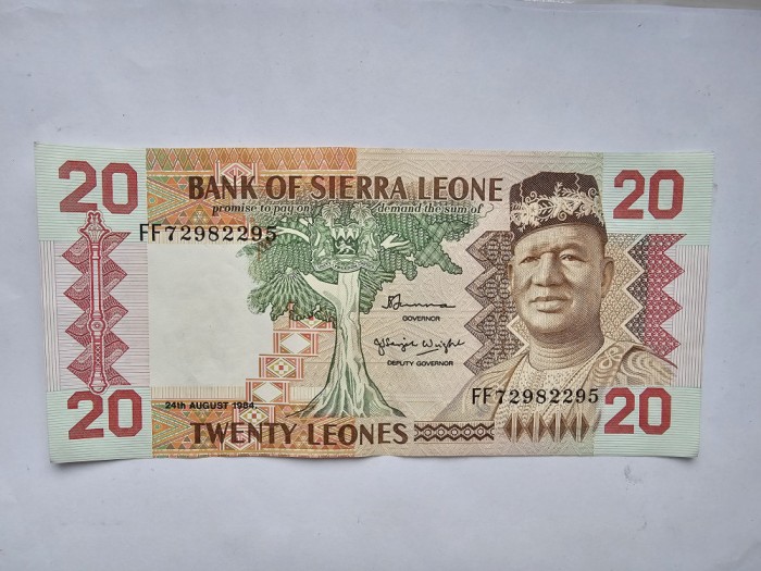 Sierra Leone 20 Leones 1984 Noua