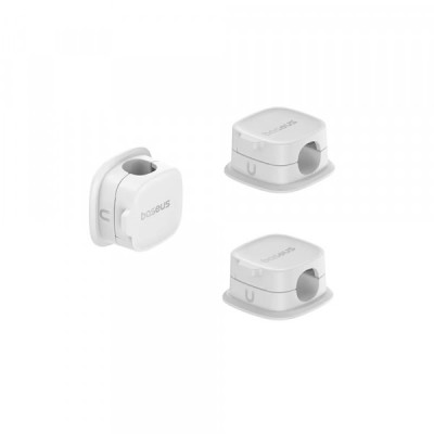 Organizator Cabluri Baseus Lite Magnetic, Set 3 Bucati, Alb B01331106211-00 foto