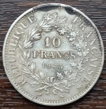 (A368) MONEDA DIN ARGINT FRANTA - 10 FRANCS FRANCI 1965, HERCULES, 25 GRAME, ARGINT 900, Europa