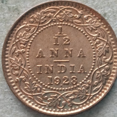 INDIA BRITANICA-1/12 ANNA 1928