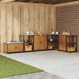 vidaXL Depozitare pentru bucătărie Ruginit 60 x 50 x 92 cm Oțel 874967