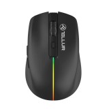 Mouse wireless Tellur Silent Click, DPI reglabil, Negru