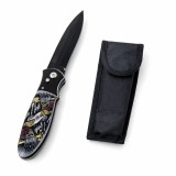 Cumpara ieftin Cutit automat, DEPOX&reg;, maner decorativ, 24 cm, multicolor