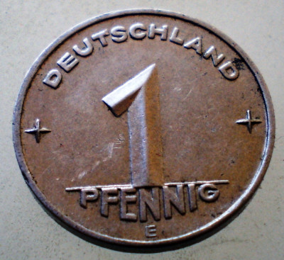 1.968 GERMANIA RDG DDR 1 PFENNIG 1952 E MULDENH&amp;Uuml;TTEN foto