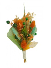Cocarda flori pentru piept, din plante Naturale Uscate - Eleganta si Rafinament pentru Evenimentele