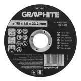 Disc de taiere Graphite pentru metal si INOX 115 x 1.0 x 22.2 mm