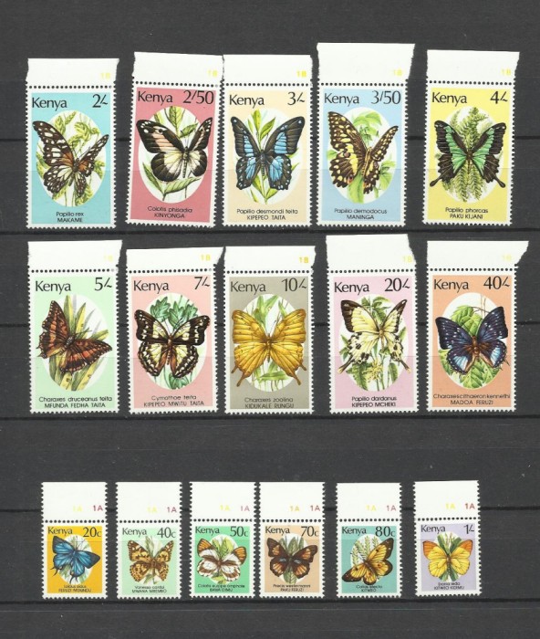 KENYA 1988 FAUNA INSECTE FLUTURI