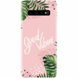 Husa silicon personalizata pentru Samsung Galaxy S10, Good Vibes