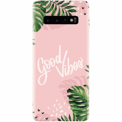 Husa silicon personalizata pentru Samsung Galaxy S10 Plus, Good Vibes foto