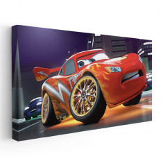 Tablou afis Cars desene animate 2181 Tablou canvas pe panza CU RAMA 60x120 cm