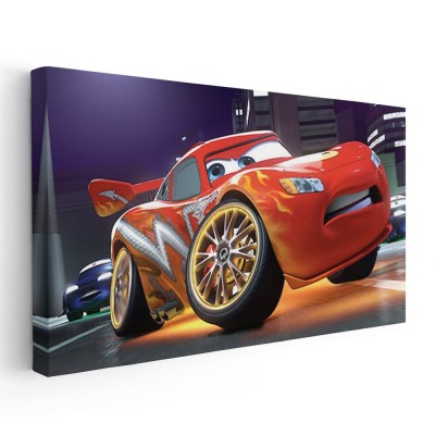 Tablou afis Cars desene animate 2181 Tablou canvas pe panza CU RAMA 30x60 cm foto