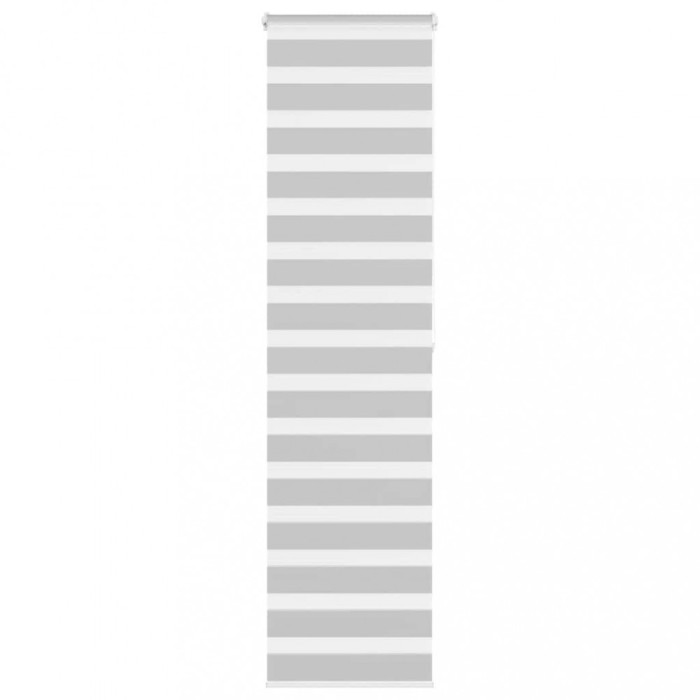 Jaluzea tip zebra gri deschis lățime țesătură 50,9 cm poliester