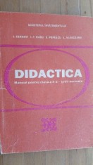 Didactica. Manual pentru clasa a X-a scoli normale- I.Cerghit, I.T.Radu, E.Popescu foto