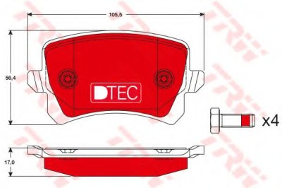 Set placute frana,frana disc VW PASSAT Variant (3C5) (2005 - 2011) TRW GDB1763DTE foto