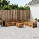 Cumpara ieftin Set de canapele de exterior 9 buc. 8-Locuri natural