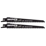 Panza pentru fierastrau sabie Graphite HCS 150x19x1,25 mm 6 TPI, set 2 buc