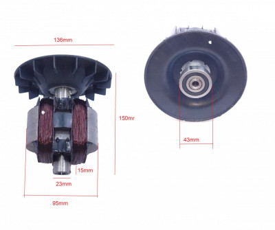 Rotor pentru generator de curent 800W motor termic 2 timpi benzina NR.812 foto