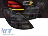 Set de stopuri LED de tuning potrivit pentru Mercedes C-Class W205 sedan 2014-2021, baza neagra, cu semnalizare dinamica, stanga si dreapta Performanc