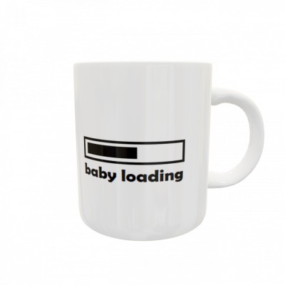 Cana alba personalizata Baby loading, INOVATIX&amp;reg;. 330ml foto