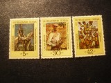 Serie Bulgaria 1984 - Pictura - 80 Ani Stoian Venev , 3 valori