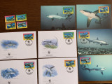 Tokelau - rechini - serie 4 timbre MNH, 4 FDC, 4 maxime, fauna wwf