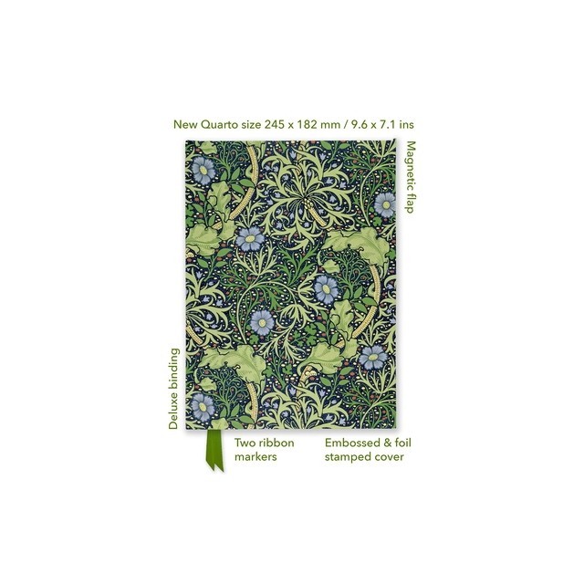 William Morris: Seaweed (Foiled Quarto Journal)