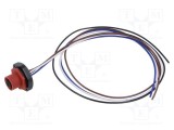 Conector M12 soclu mamă 4 pini 4A 250V IP67 drept cablu Lutronic 0,5m