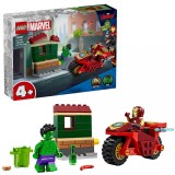 LEGO MARVEL IRON MAN CU MOTOCICLETA SI HULK 76287