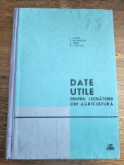 Date utile pentru lucratorii din agricultura, fise tehnologice pe culturi / R4