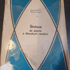 SINTEZE DE ISTORIE A LITERATURII ROMANE - SANDA RADIAN, VENERA DOGARU, 1971, 218