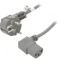 Cablu electric 2m cu ştecăr unghiular și conector IEC C13.