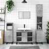 VidaXL Dulap pentru baie, gri beton, 80x33x60 cm, lemn compozit
