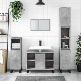 VidaXL Dulap pentru baie, gri beton, 80x33x60 cm, lemn compozit
