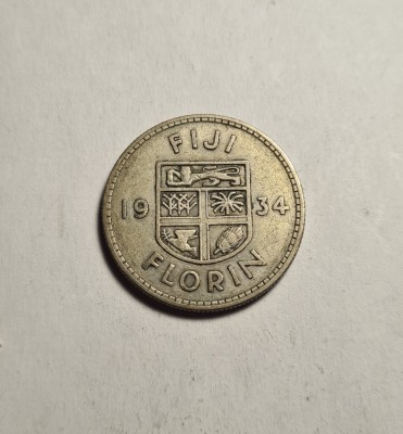 Fiji 1 Florin 1934 foto